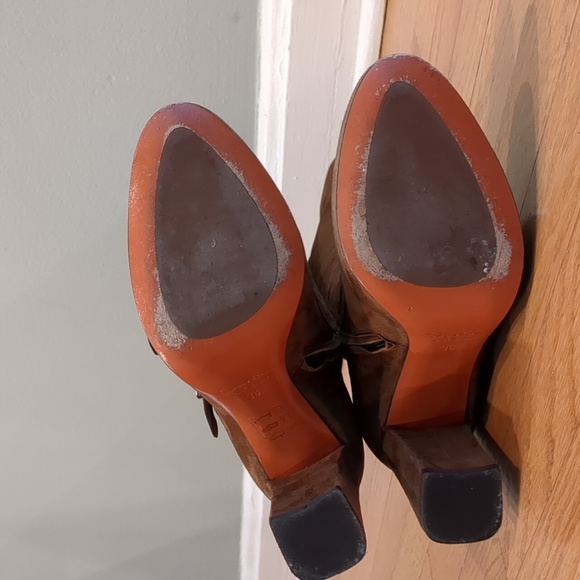 Santoni Rose Collection Italian Suede Leather knee high boots zip up W36 - Picture 8 of 15